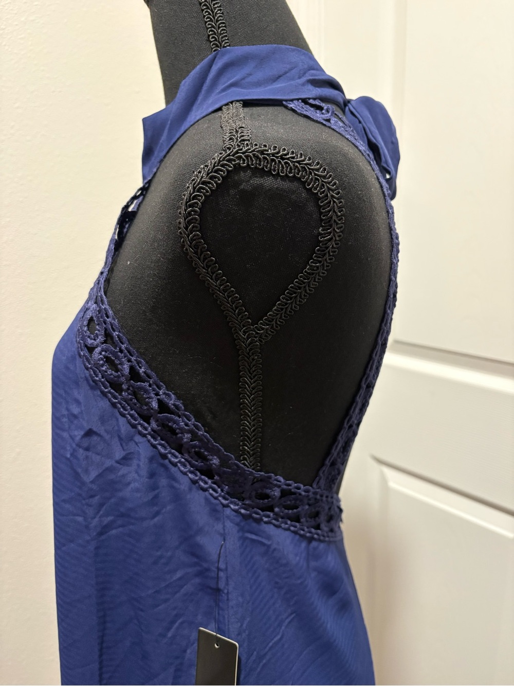 Lulus Any Sway, or Form Navy Blue Halter Mini Dress Size Small NWT - Picture 12 of 17